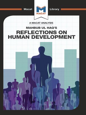 cover image of An Analysis of Mahbub ul Haq's Reflections on Human Development